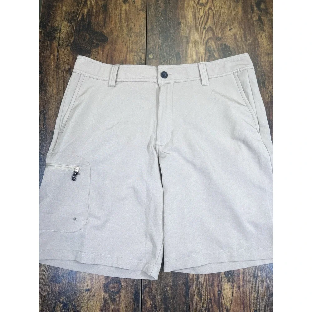 Magellan Shorts Mens 34 Khaki Water Repellent Fishing Active Outdoors Fish Gear